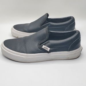 Vans Asher slipon perforated leather sneakers womens size 5.5